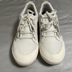 Sorel Out N About Low Canvas Waterproof Sneaker in W9 Sea Salt Color